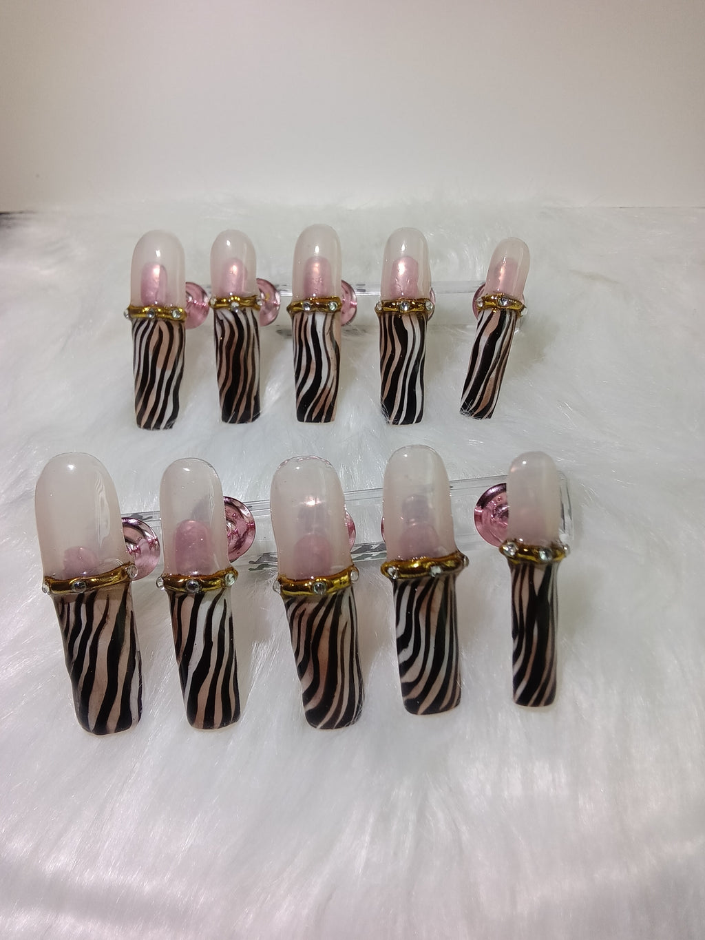 Exotic Zebra Print Press On set