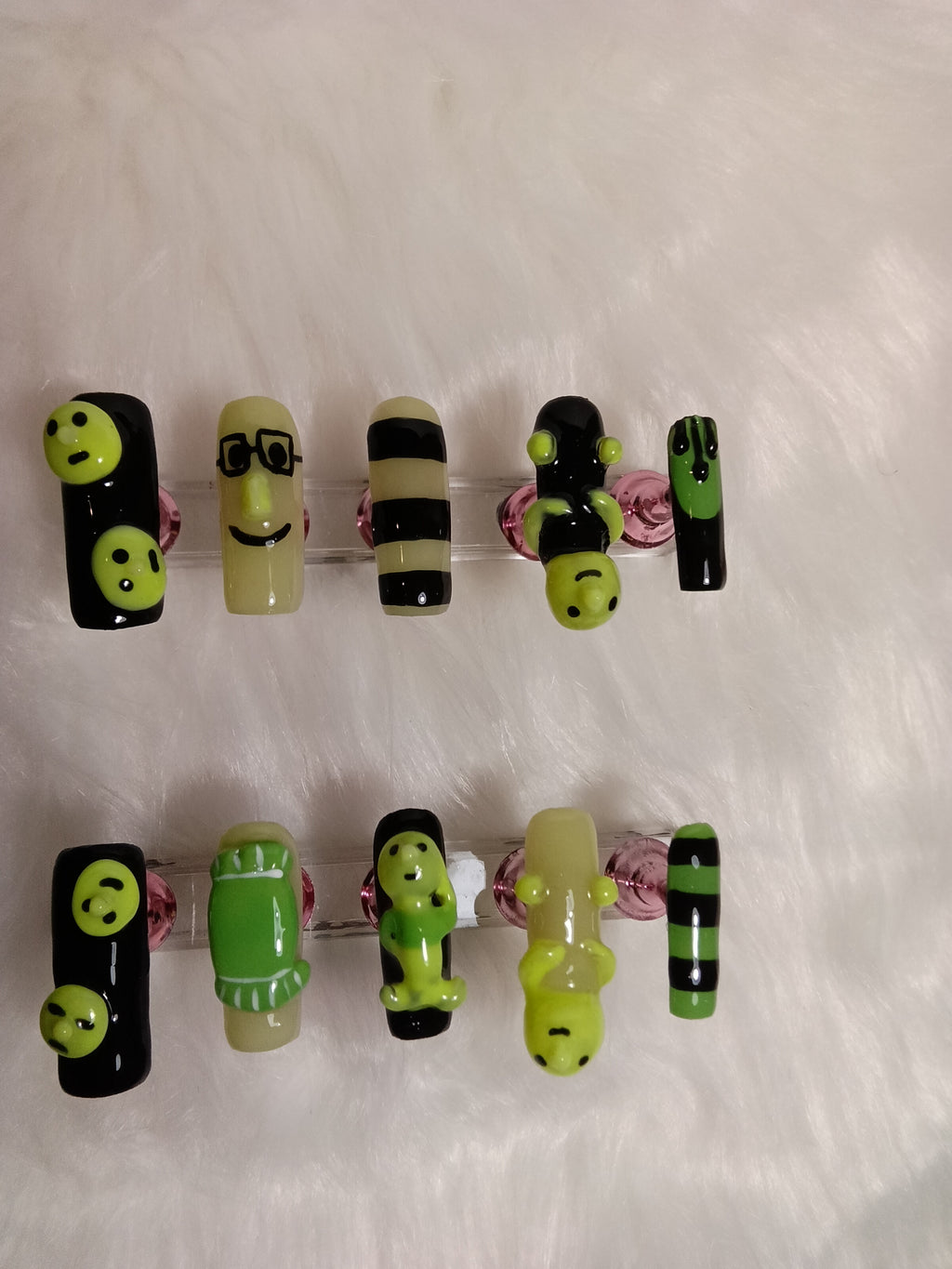 Kawaii Smiski inspired Press On Nail Set