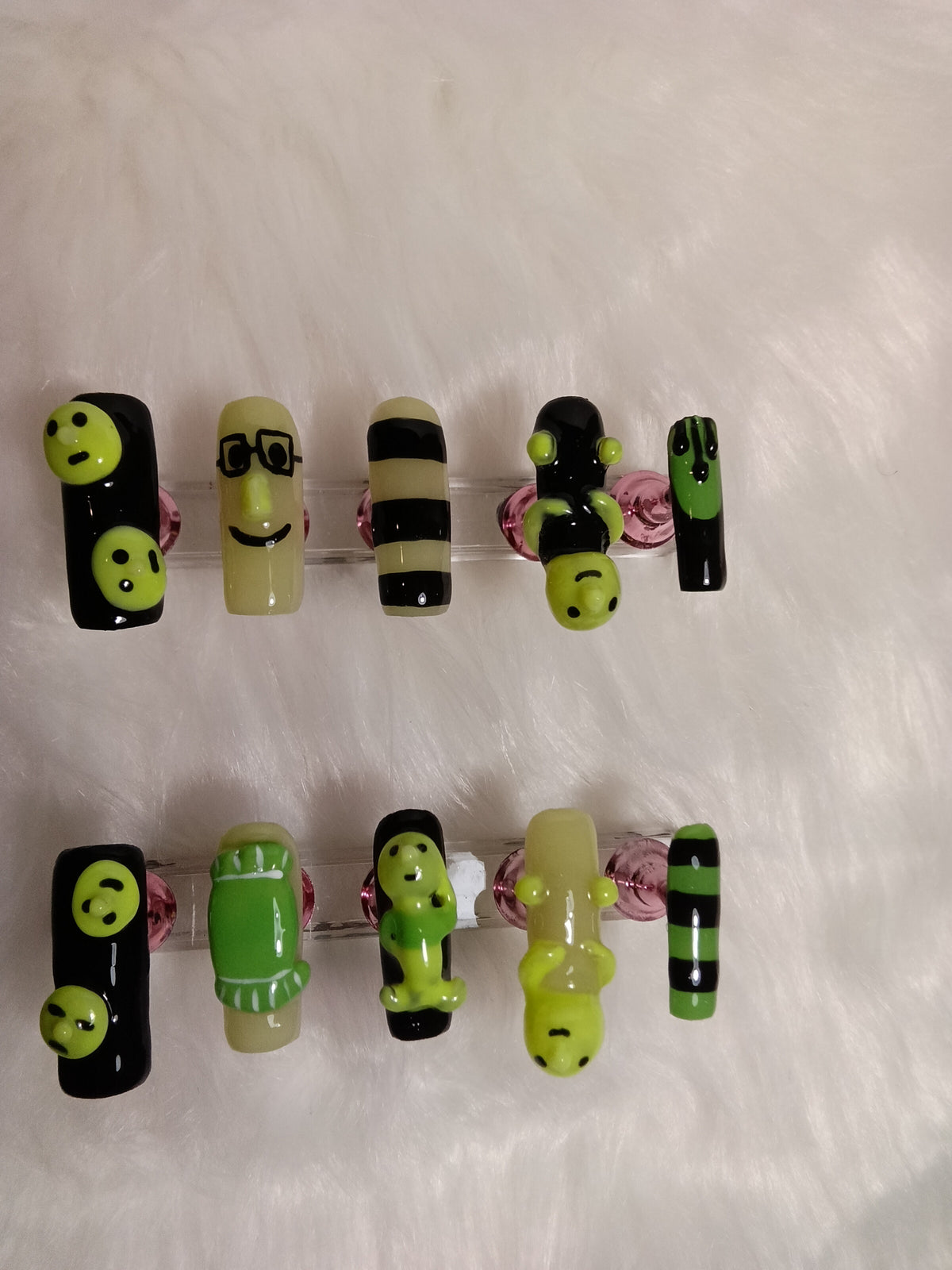 Kawaii Smiski inspired Press On Nail Set