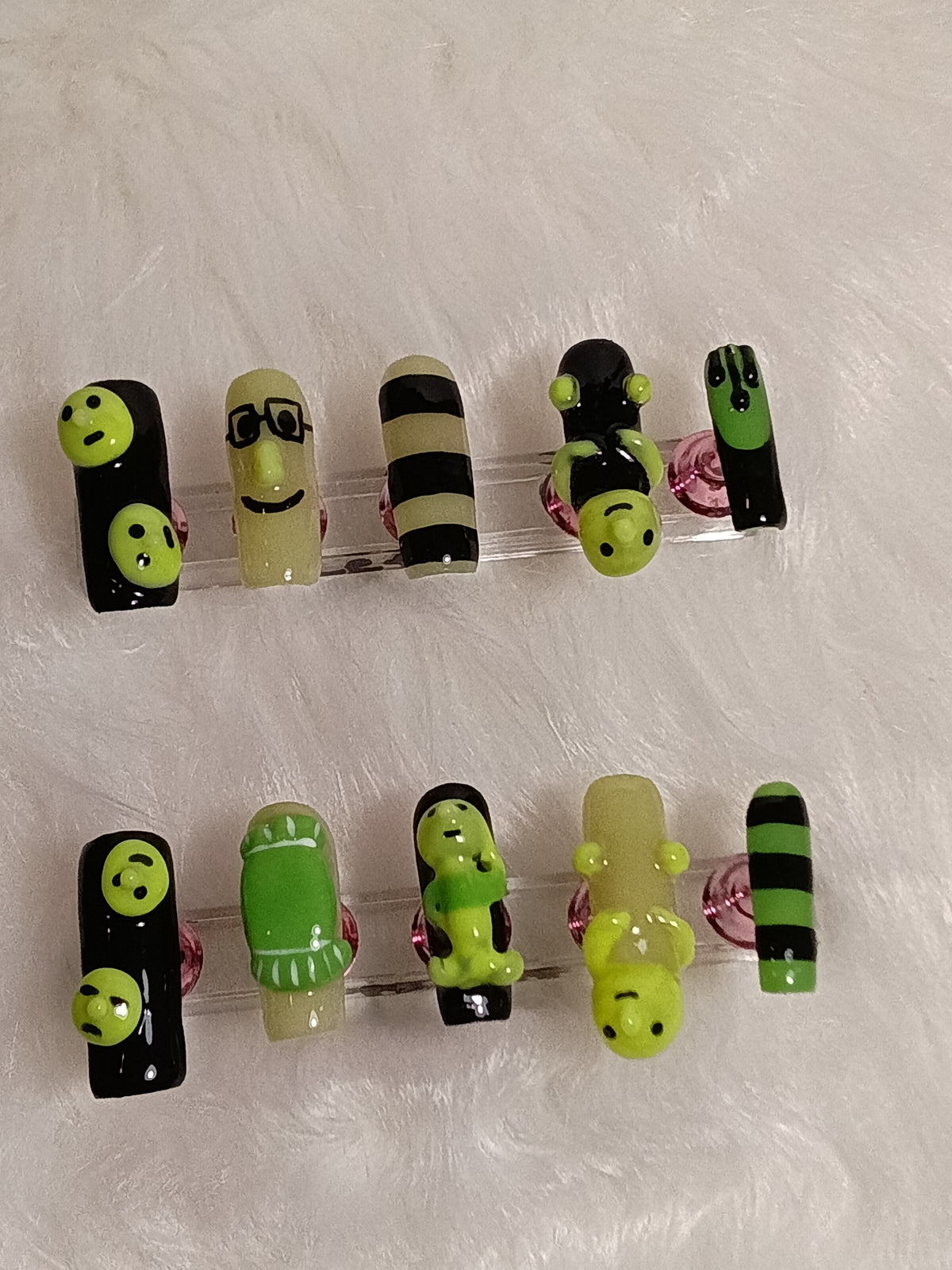 Kawaii Smiski inspired Press On Nail Set