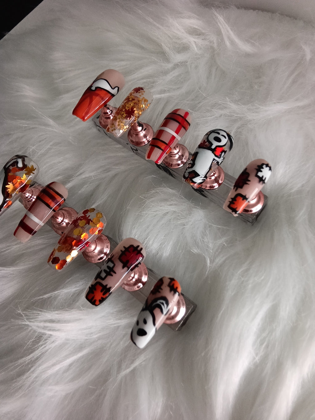 Snoopy Fall inspired Press On set