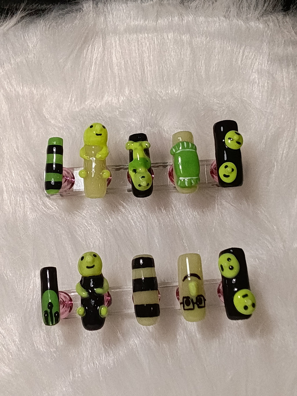 Kawaii Smiski inspired Press On Nail Set