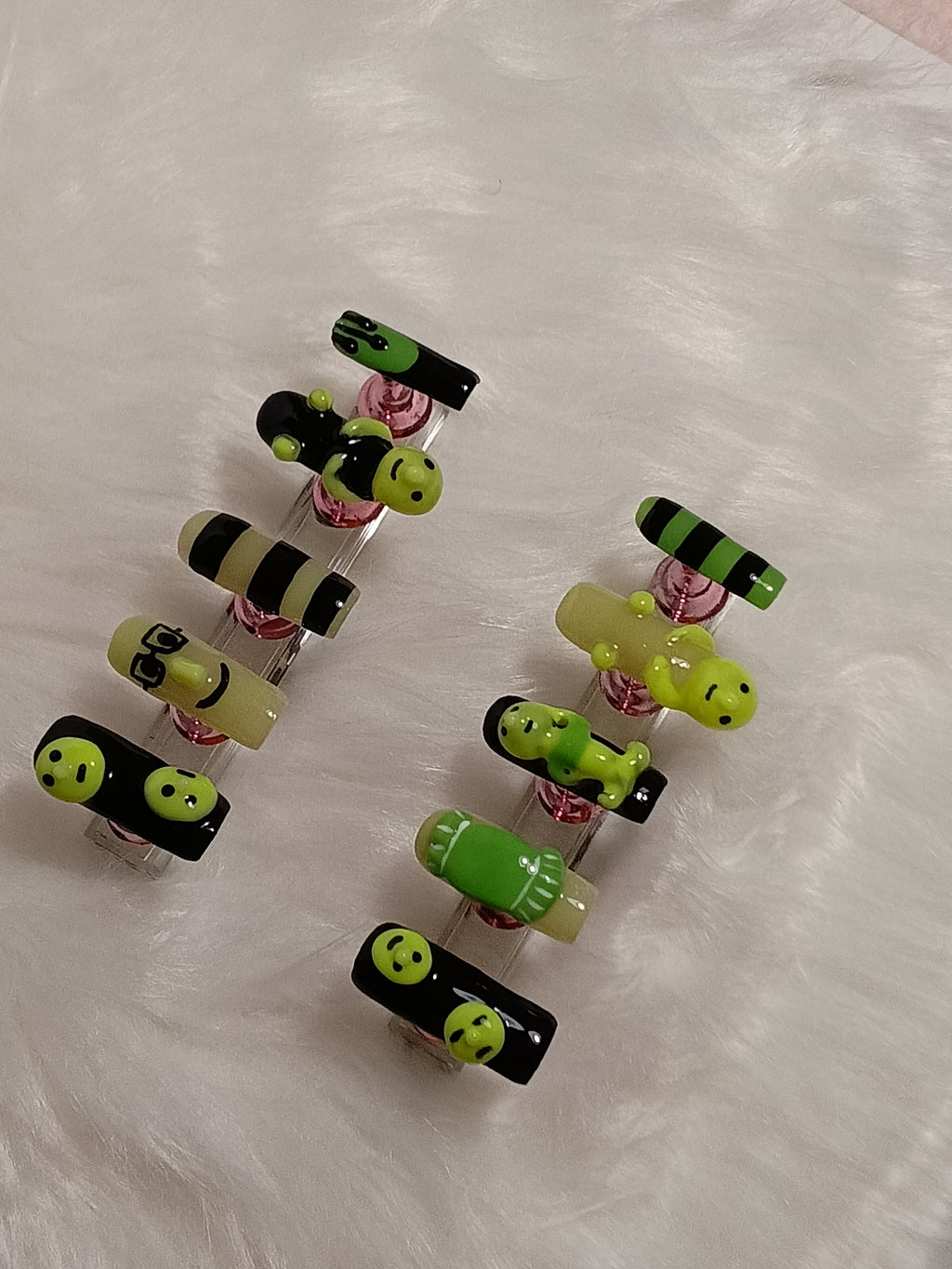 Kawaii Smiski inspired Press On Nail Set