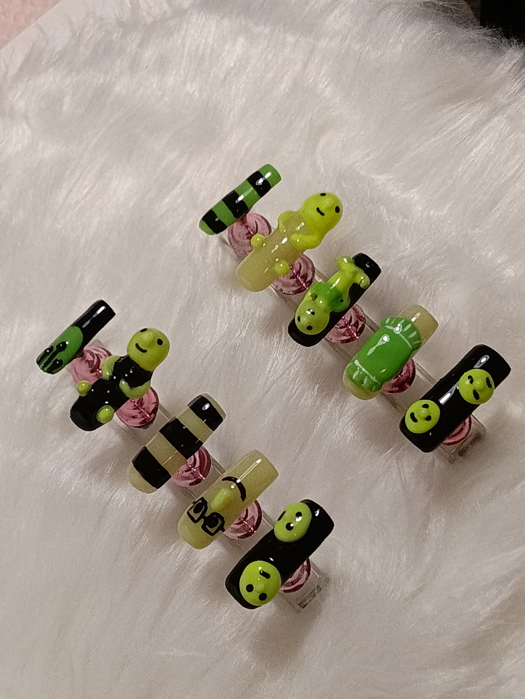 Kawaii Smiski inspired Press On Nail Set